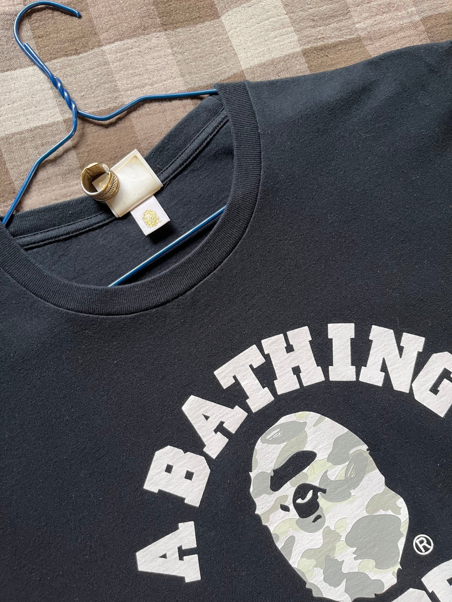 BAPE Black Camo College T-shirt