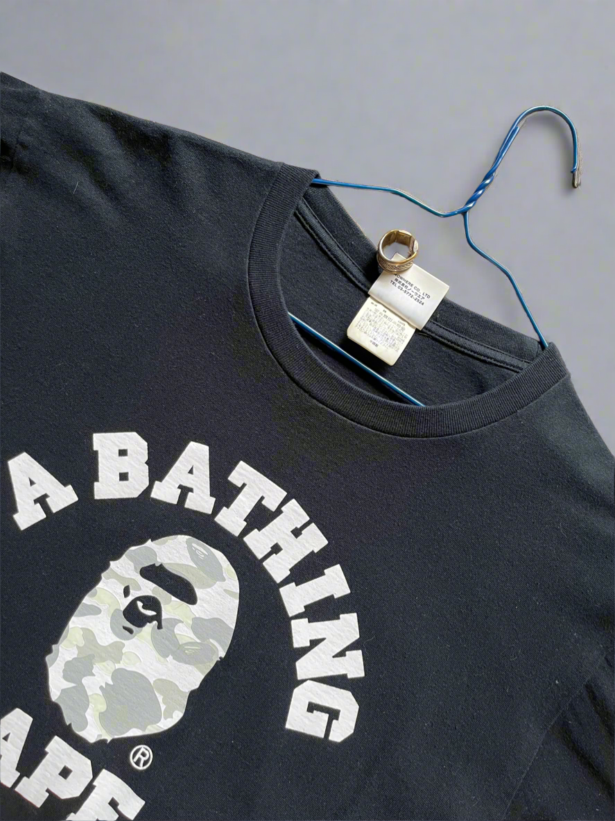 BAPE Black Camo College T-shirt